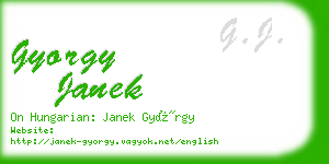 gyorgy janek business card